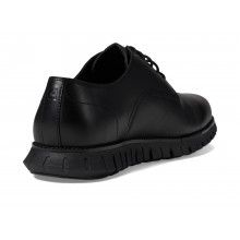 Men's Flat Toe Black Oxford Shoes