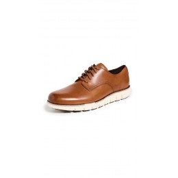 Mens Tan Flat Toe Oxfords