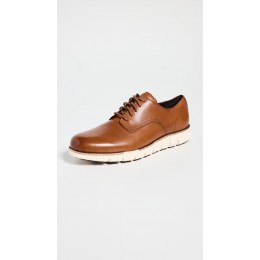 Mens Tan Flat Toe Oxfords