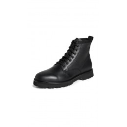 Men's black flat toe waterproof boots